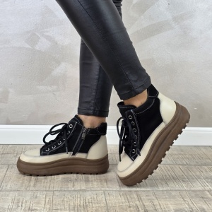MANOS.RO Ghete dama casual Formazione piele naturala GD2377