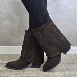 Botine/Ghete dama piele naturala MANOS.RO BT336 - Img 2