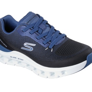 Pantofi barbati Skechers Slip-on- Glide-Step Pro - Waverra 233132 BKBL - Img 4