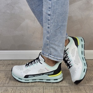 Pantofi dama sport Skechers®, GLIDE-STEP, din material textil 303654L WBTQ - Img 3