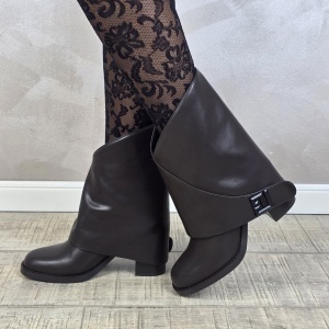 Botine/Ghete dama piele naturala MANOS.RO BT344 - Img 4