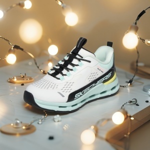 Pantofi dama sport Skechers®, GLIDE-STEP, din material textil 303654L WBTQ