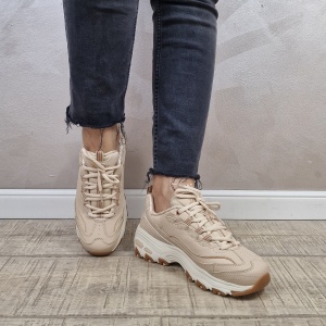 Pantofi dama sport tip sneakers Skechers D'Lites - Good Neutral 149807 NAT - Img 2