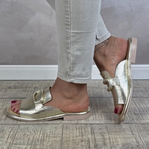 MANOS.RO Papuci dama piele naturala GOLD DEER SV1863 - Img 2