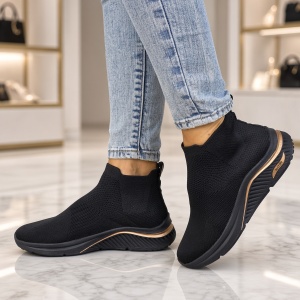 Pantofi dama sport Arch Fit S-Miles - Sock Walk 155580 BBK