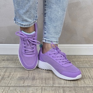 Pantofi dama sport Skechers®- lavanda, GLIDE-STEP, din material textil 303679L LAV - Img 5