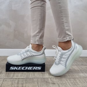 Pantofi dama sport Skechers BOBS SPORT GEO 117419 WHT