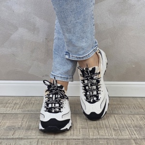 Pantofi dama sport tip sneakers Skechers D'Lites - Retro Rewind 150536 NTBK - Img 5