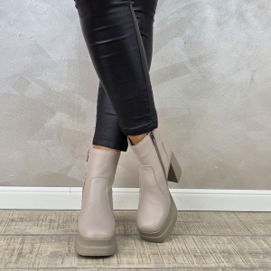 Botine/Ghete dama piele naturala MANOS.RO BT325 - Img 3