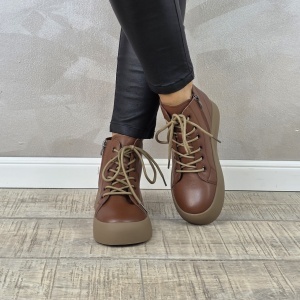 MANOS.RO Ghete dama casual Formazione piele naturala GD2375 - Img 2