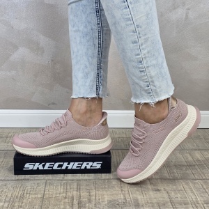 Pantofi dama sport Skechers® Bobs Squad 4 Staple Look beige 117743 BLSH