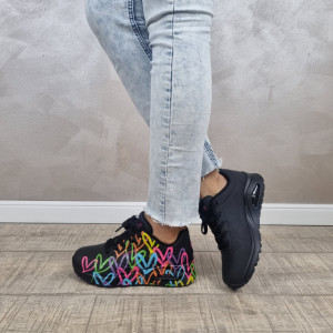 Pantofi dama sport Skechers Uno 177981 BKMT - Img 4