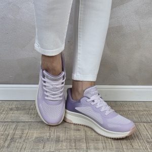 Pantofi dama sport Skechers® Bobs Squad 4 Staple Look purple 117624 PRMT - Img 5