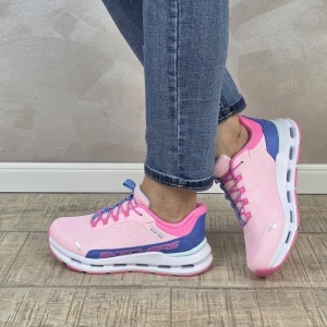 Pantofi dama sport Skechers®, GLIDE-STEP, din material textil 303654L PKBL - Img 4