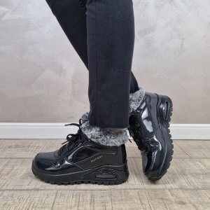 Ghete dama Skechers Sneakers high- Uno - Stand High 168126 BBK - Img 4
