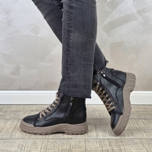 MANOS.RO Ghete dama casual Formazione piele naturala GD2386 - Img 2