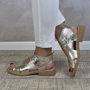 MANOS.RO Papuci/Sandale dama piele naturala GOLD DEER SV1292 - Img 3