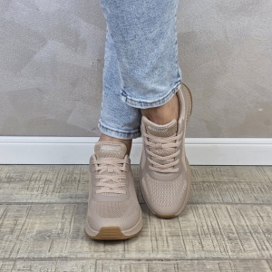 Pantofi dama sport Skechers® Bobs Squad 4 Staple Look beige 117624 NAT - Img 4