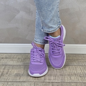 Pantofi dama sport Skechers®- lavanda, GLIDE-STEP, din material textil 303679L LAV - Img 3