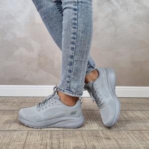 Pantofi dama sport Skechers Bobs Squad Chaos 117209 LTGY - Img 4