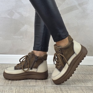MANOS.RO Ghete dama casual Formazione piele naturala GD2378