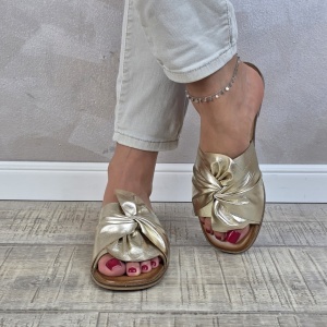 MANOS.RO Papuci dama piele naturala GOLD DEER SV1865 - Img 2