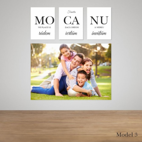 Tablou De Familie Tolba Cu De Toate Set tablou familie - 4 tablouri canvas