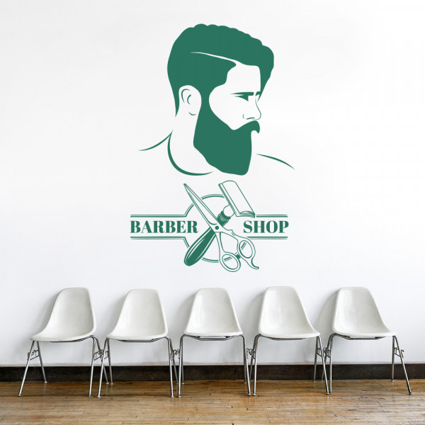 Sticker Barbershop (Barbershop bearded guy)
