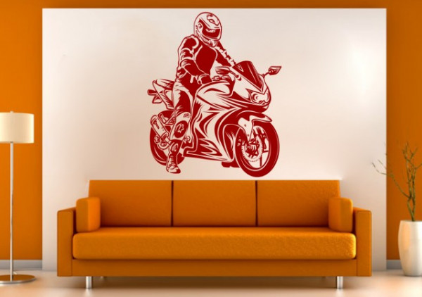 Sticker De Perete Motociclist