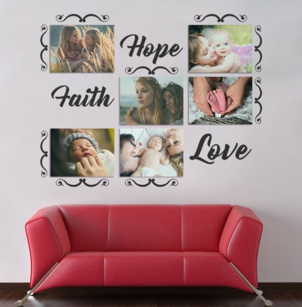 Sticker Si Canvas - Hope Faith Love