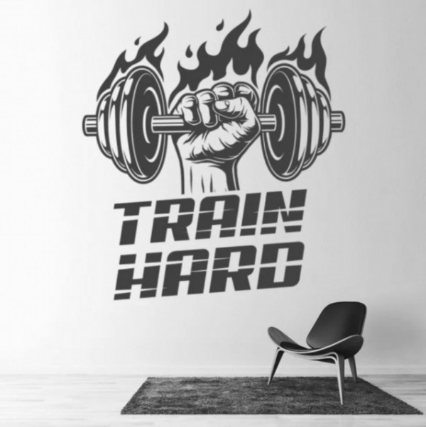 Sticker Train Hard Bodybuilder