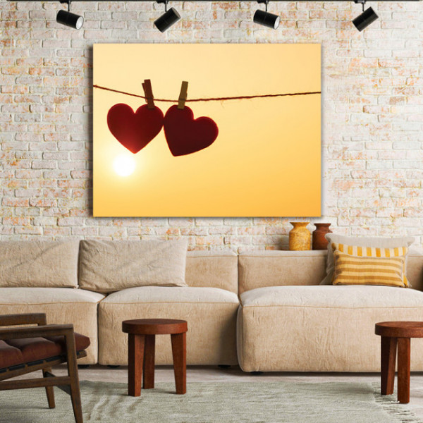 Tablou Canvas Hearts On A String