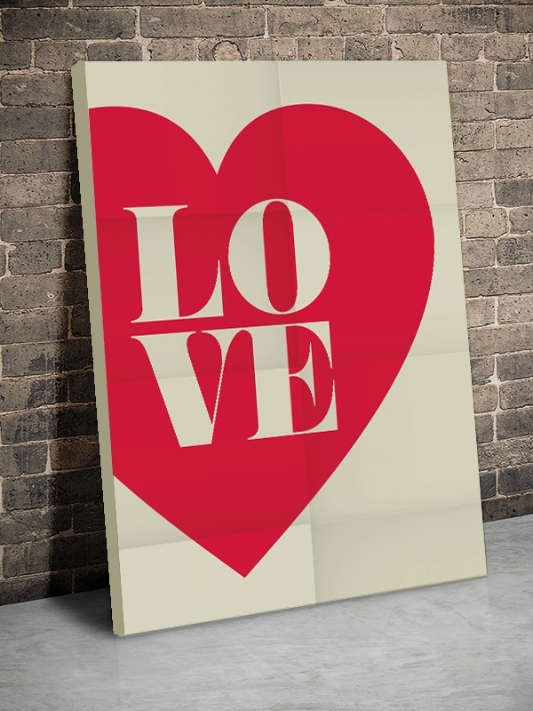 Tablou Canvas Inspirațional - Heart on a Folded Paper