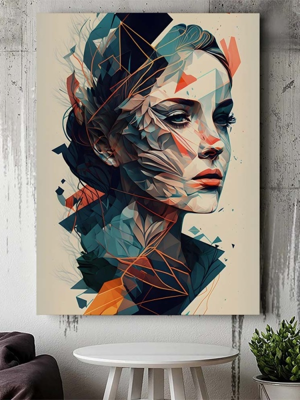 Tablou Canvas Modern Abstract - 3D Abstract floral portrait