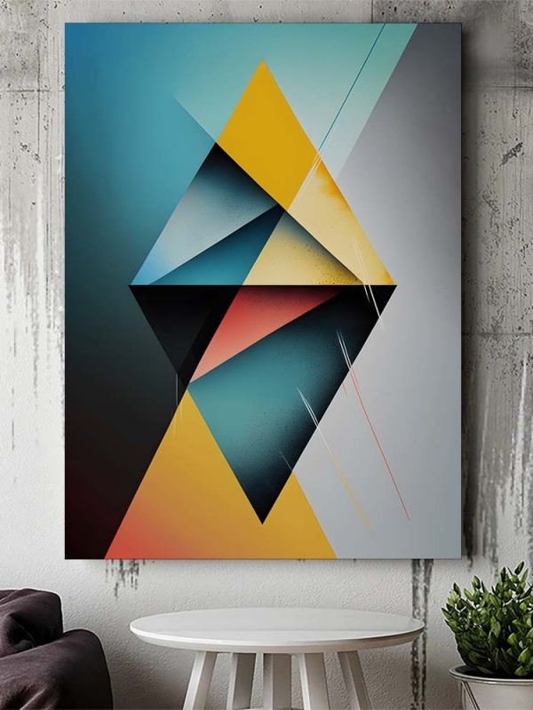 Tablou Canvas Modern Abstract - 3D Colorful diamond