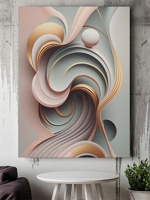 Tablou Canvas Modern Abstract - 3D imaginary ballance