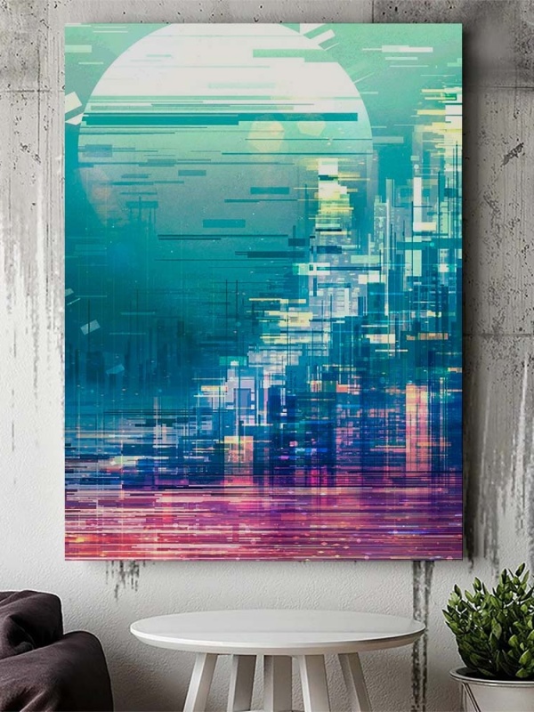 Tablou Canvas Modern Abstract - Abstract digital city