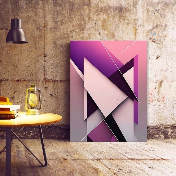 Tablou Canvas Modern Abstract - Lavander shapes