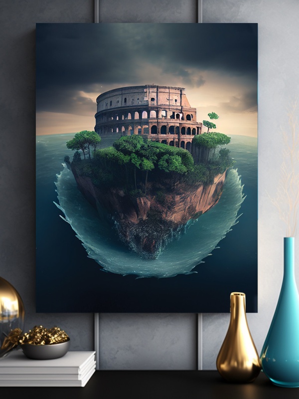 Tablou Colosseum on a floating island