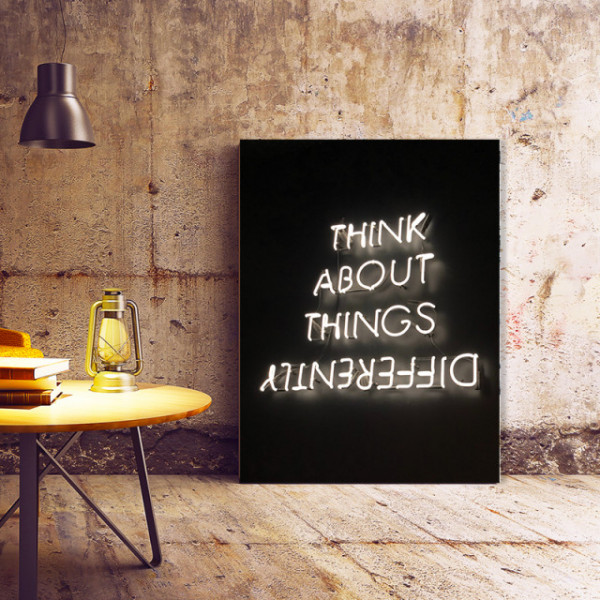 Tablou Motivational - Think About Things Differently