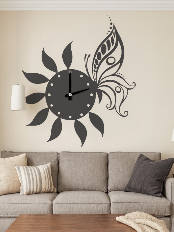 Ceas Decorativ Fluture & Floare