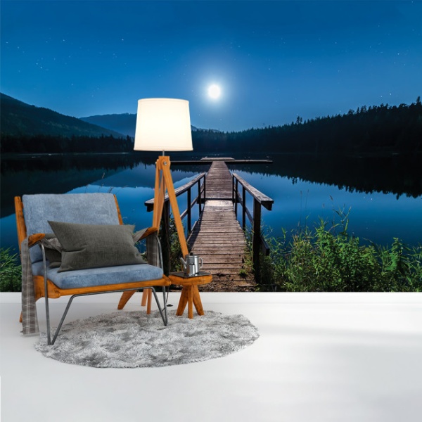 Foto tapet Lake in the moonlight