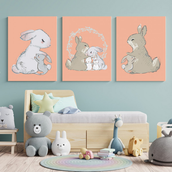 Set Tablouri Copii - Bunny Family