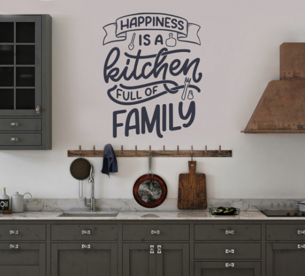 Sticker Bucatarie - Happiness is a full kitchen