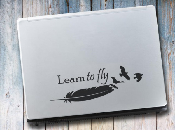 Sticker Pentru Laptop - Learn To Fly