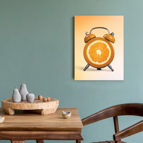Tablou Bucatarie - Orange Clock