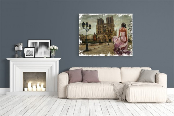 Tablou Canvas Efect Pictura - Notre Dames