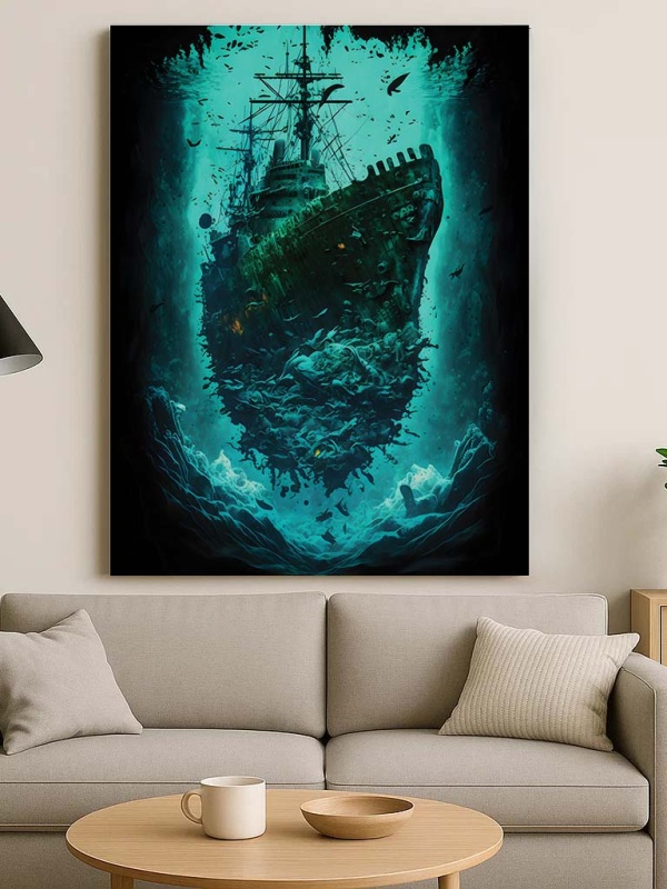 Tablou Canvas - Epava in adancuri