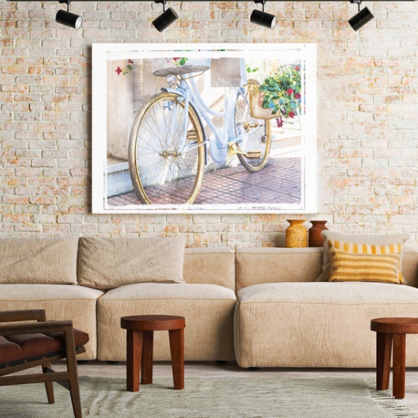 Tablou Canvas Golden Bike Photo