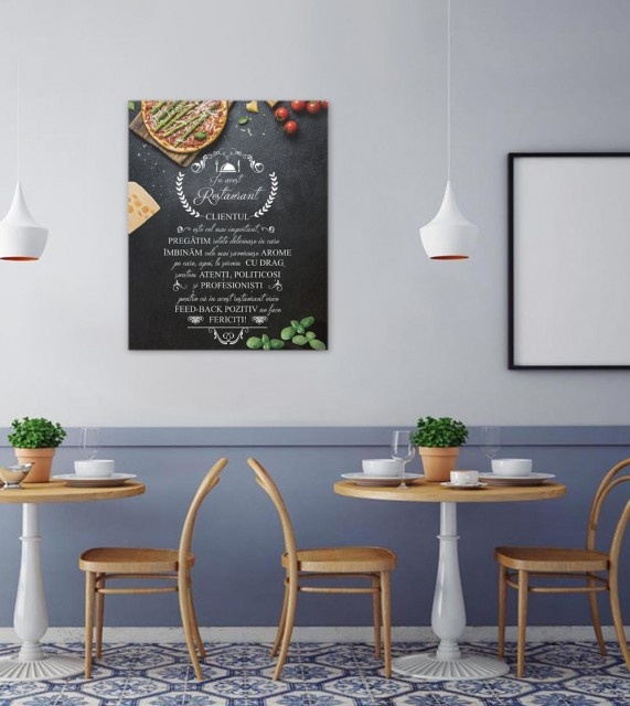 Tablou Canvas - In Acest Restaurant - Pizza